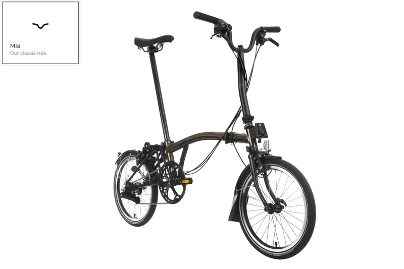 Brompton C Line Explore Folding Bike 2023 in Black Lacquer-2